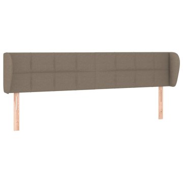 Vidaxl Vzglavje z ušesi taupe 163x23x78/88 cm blago