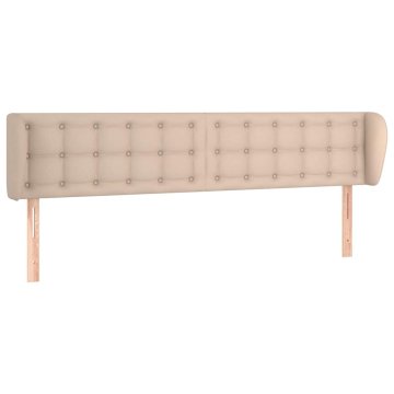 Vidaxl Vzglavje z ušesi kapučino 163x23x78/88 cm umetno usnje