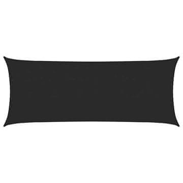 Vidaxl Senčno jadro 160 g/m² črno 2x5 m HDPE