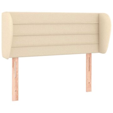 Vidaxl Vzglavje z ušesi krem 103x23x78/88 cm blago