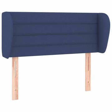 Vidaxl Vzglavje z ušesi modro 103x23x78/88 cm blago