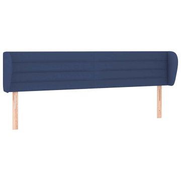 Vidaxl Vzglavje z ušesi modro 183x23x78/88 cm blago
