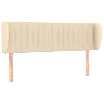 Vidaxl Vzglavje z ušesi krem 147x23x78/88 cm blago