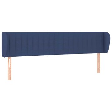 Vidaxl Vzglavje z ušesi modro 163x23x78/88 cm blago
