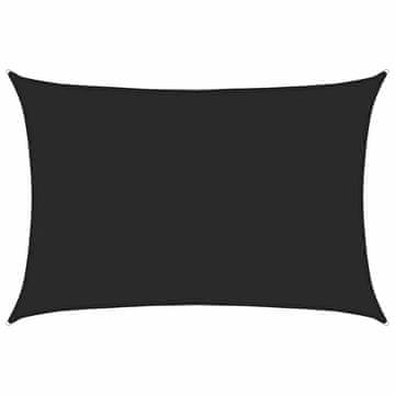 Vidaxl Senčno jadro 160 g/m² črno 5x7 m HDPE