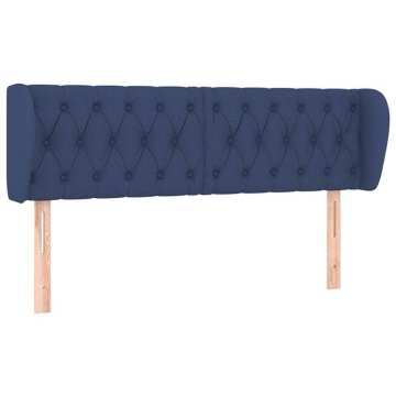 Vidaxl Vzglavje z ušesi modro 163x23x78/88 cm blago
