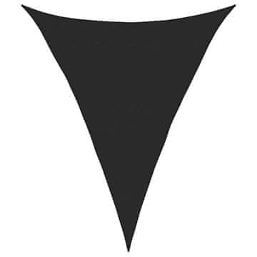 Vidaxl Senčno jadro 160 g/m² črno 5x6x6 m HDPE