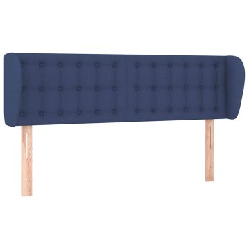 Vidaxl Vzglavje z ušesi modro 147x23x78/88 cm blago