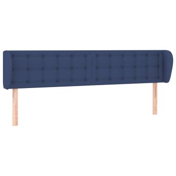 Vidaxl Vzglavje z ušesi modro 163x23x78/88 cm blago