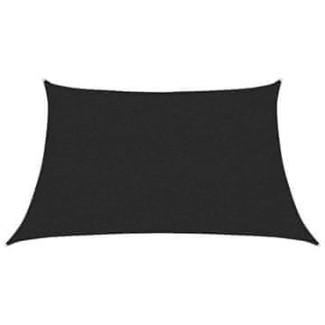 Vidaxl Senčno jadro 160 g/m² črno 3/4x2 m HDPE