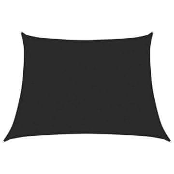 Vidaxl Senčno jadro 160 g/m² črno 4/5x3 m HDPE