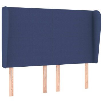 Vidaxl Vzglavje z ušesi modro 147x23x118/128 cm blago