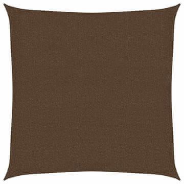 Vidaxl Senčno jadro 160 g/m² rjavo 3x3 m HDPE