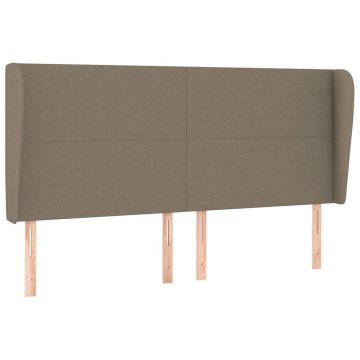 Vidaxl Vzglavje z ušesi taupe 163x23x118/128 cm blago