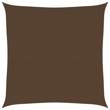 Vidaxl Senčno jadro 160 g/m² rjavo 7x7 m HDPE