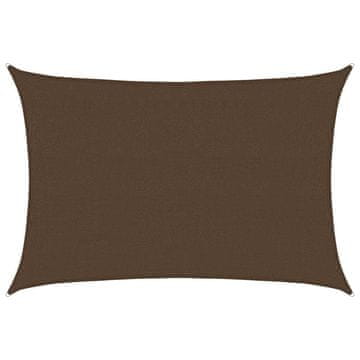 Vidaxl Senčno jadro 160 g/m² rjavo 4x5 m HDPE