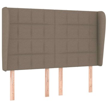 Vidaxl Vzglavje z ušesi taupe 147x23x118/128 cm blago