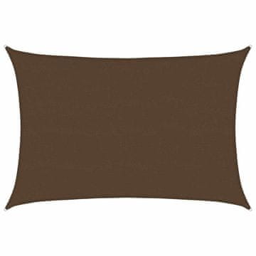 Vidaxl Senčno jadro 160 g/m² rjavo 5x7 m HDPE