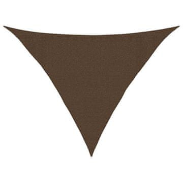 Vidaxl Senčno jadro 160 g/m² rjavo 3,5x3,5x4,9 m HDPE