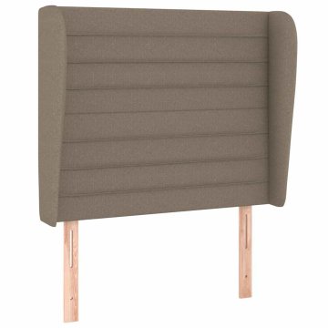 Vidaxl Vzglavje z ušesi taupe 103x23x118/128 cm blago