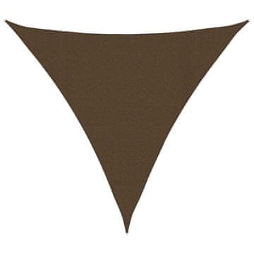Vidaxl Senčno jadro 160 g/m² rjavo 4,5x4,5x4,5 m HDPE