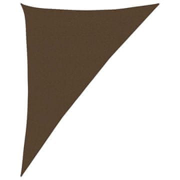 Vidaxl Senčno jadro 160 g/m² rjavo 4x5x6,8 m HDPE