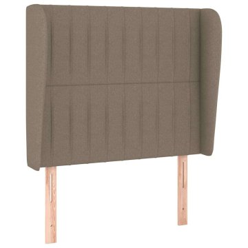 Vidaxl Vzglavje z ušesi taupe 103x23x118/128 cm blago