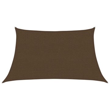 Vidaxl Senčno jadro 160 g/m² rjavo 3/4x2 m HDPE