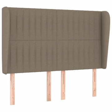 Vidaxl Vzglavje z ušesi taupe 147x23x118/128 cm blago