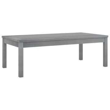 Vidaxl Klubska mizica 100x50x33 cm siv trden akacijev les