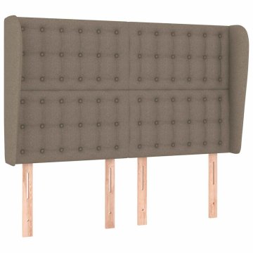 Vidaxl Vzglavje z ušesi taupe 147x23x118/128 cm blago