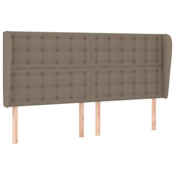 Vidaxl Vzglavje z ušesi taupe 183x23x118/128 cm blago