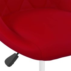 Vidaxl Vrtljivi jedilni stoli 2 kosa vinsko rdeč žamet
