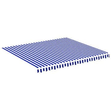Vidaxl Nadomestno blago za tendo modro in belo 400x350 cm poliester
