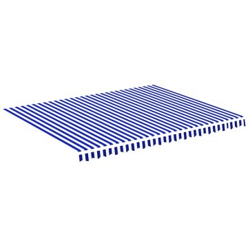 Vidaxl Nadomestno blago za tendo modro in belo 450x350 cm poliester