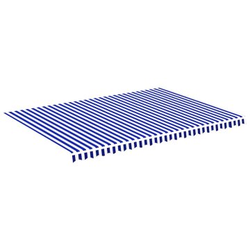 Vidaxl Nadomestno blago za tendo modro in belo 500x350 cm poliester