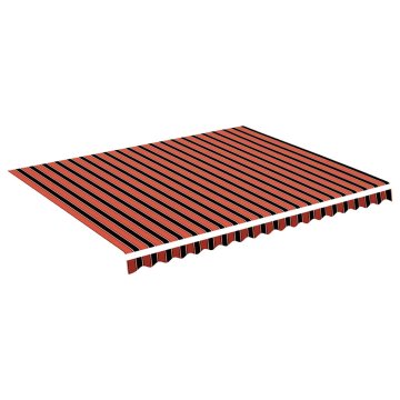 Vidaxl Nadomestno blago za tendo oranžno in rjavo 450x350 cm poliester