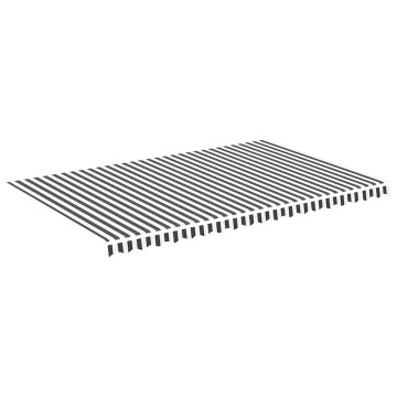 Vidaxl Nadomestno blago za tendo antracitno in belo 500x300 cm poliester