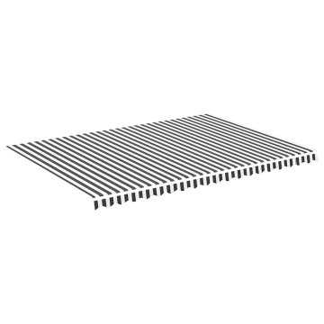 Vidaxl Nadomestno blago za tendo antracitno in belo 500x350 cm poliester