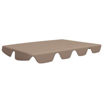 Vidaxl Streha za vrtno gugalnico taupe 188/168x145/110 cm