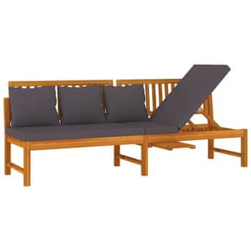 Vidaxl Dnevna postelja s blazino 200x60x75 cm akacijev les