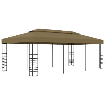 Vidaxl Vrtni paviljon 6x3x2,7 m taupe 180 g/m²