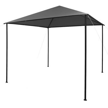 Vidaxl Paviljon 3x3 m antraciten iz blaga in jekla 180 g/m²