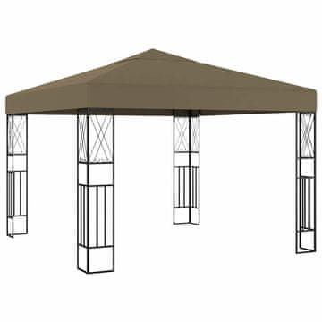 Vidaxl Paviljon 3x3 m taupe blago