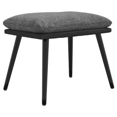 Vidaxl Stolček za noge svetlo siv 45x29,5x35 cm blago in umetno usnje