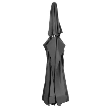 Vidaxl Nadomestna tkanina za zunanji senčnik antracitna 610 cm