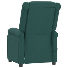 Vidaxl Električni naslanjač temno zeleno blago