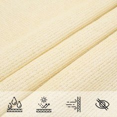Vidaxl Senčno jadro 160 g/m² krem 3,5x3,5x4,9 m HDPE