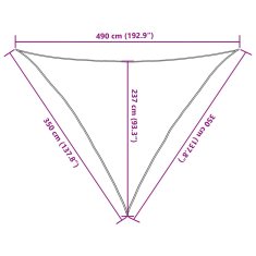 Vidaxl Senčno jadro 160 g/m² rdeče 3,5x3,5x4,9 m HDPE