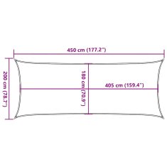 Vidaxl Senčno jadro 160 g/m² oranžno 2x4,5 m HDPE